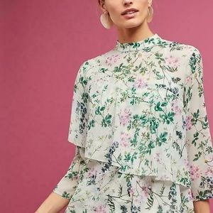 Anthropologie Hement Courtney Chiffon Blouse Small